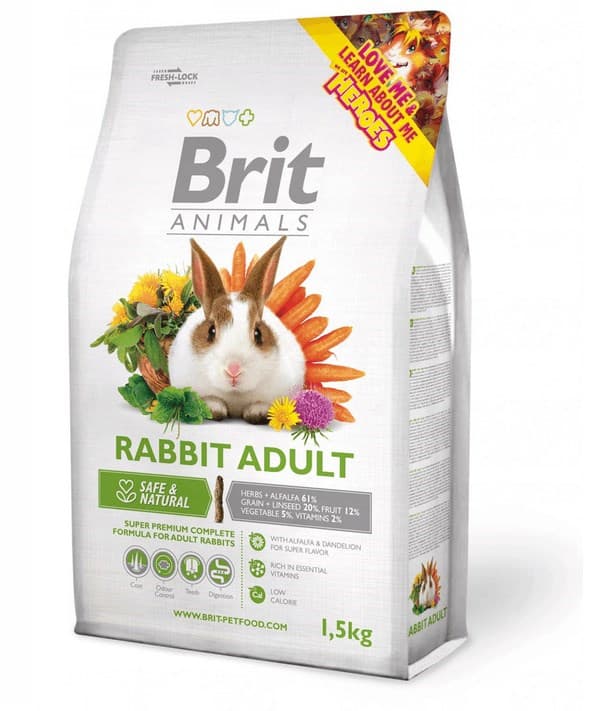 BRIT Animals Kanin Vuxen Komplett - kaninfoder - 1,5 kg