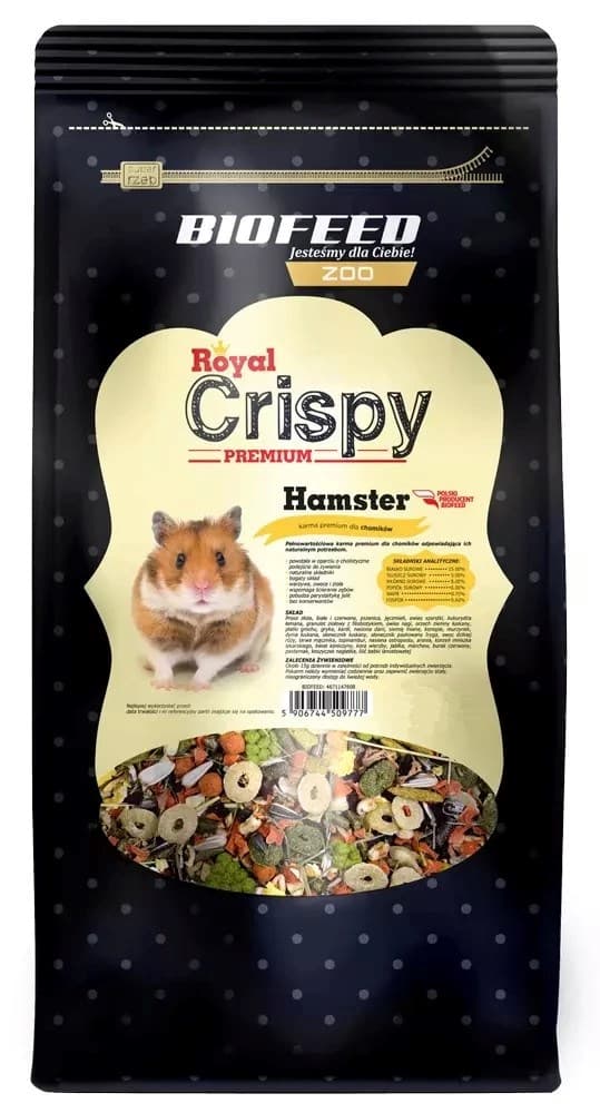 BIOFEED Royal Crispy Premium Hamster - hamsterfoder - 750g