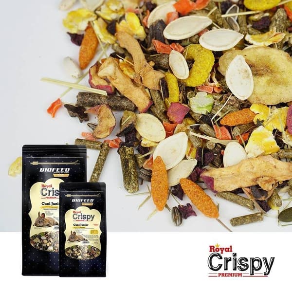 BIOFEED Royal Crispy Premium Cuni Junior - foder til unge kaniner - 750g