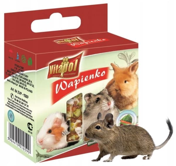 Kasviskalkkikivikuutio jyrsijöille 40 g