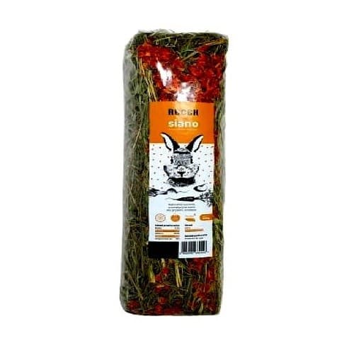 RECEK Enghø med gulerod - hø til gnavere - 1 kg