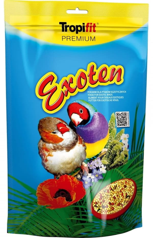 TROPIFIT 250g EXOTEN - Ympärivuotista ruokaa papukaijoille ja muille eksoottisille linnuille