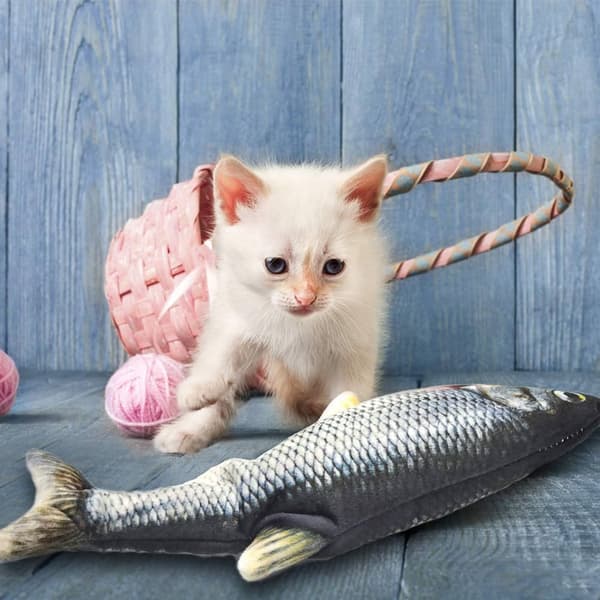 Interaktiv fisk | Hoppleksak | Elektrisk | för hundar och katter | 28 cm