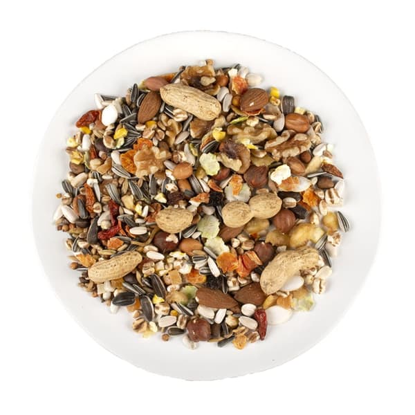 WITTE MOLEN PUUR PAUZE SNACK MUESLI NÖTPAPEGOJ | foder avsett för aror, gråpapegojor, amasoner och andra stora papegojor 750 g