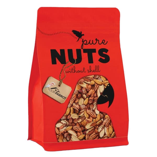 Your Parrot Wild Nuts No Shells Parrot Treat - kuorettomat pähkinäsekoitukset keskikokoisille ja suurille papukaijoille 1 kg