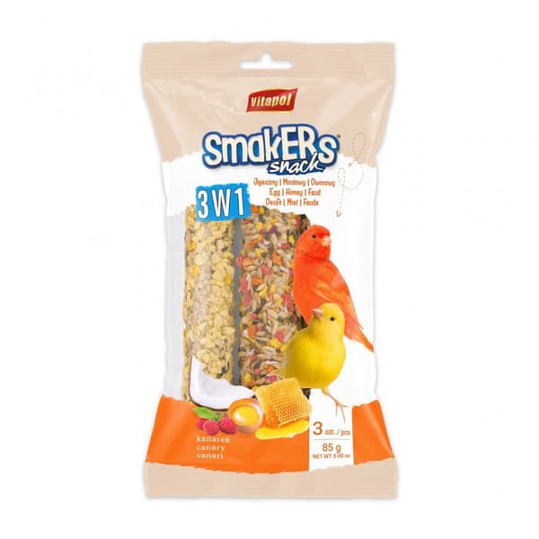 Vitapol - Smakers 3 in 1 kanarialinnuille foliossa - 3 kpl - 85 g