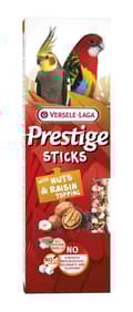 Miniatyrbillede 2 af 3: Versele Laga Prestige Sticks Store Parakitter med Nødder & Rosiner Topping 140g - sticks med et drys nødder og rosiner til mellemstore parakitter