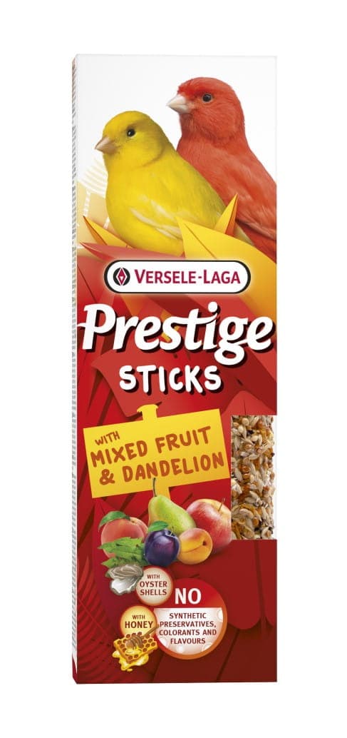 Versele Laga Prestige Sticks Kanariefåglar med blandad frukt och maskros 60g - pinnar med en blandning av frukter och maskros för kanariefåglar