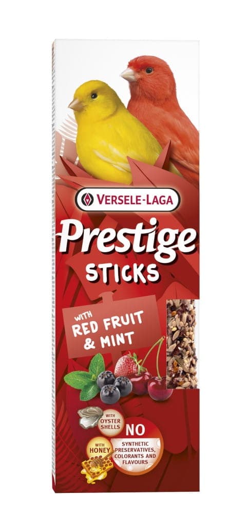 Versele Laga Prestige Sticks Kanariefåglar med röda frukter och mynta 60g - pinnar med röda frukter och mynta för kanariefåglar