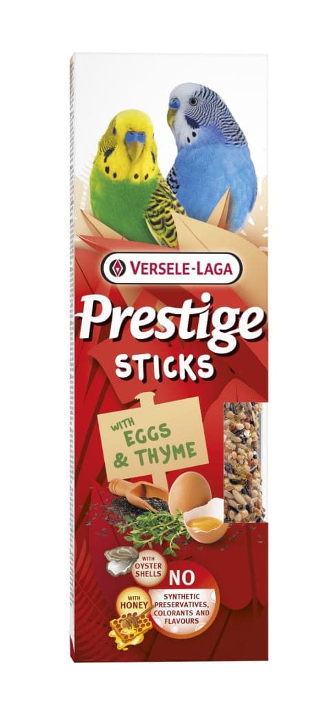 Versele Laga - Prestige Sticks Små Parakiter med Ägg & Timjan 60g - pinnar med ägg och timjan för små parakiter