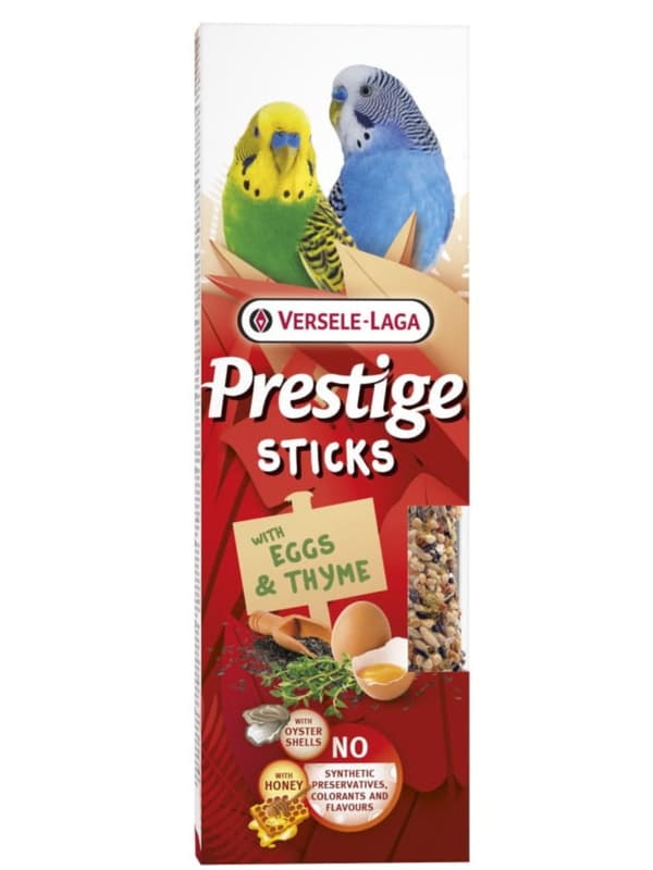 Versele Laga - Prestige Sticks Små Parakiter med Ägg & Timjan 60g - pinnar med ägg och timjan för små parakiter Versele Laga - Prestige Sticks Små Parakiter med Ägg & Timjan 60g - pinnar med ägg och timjan för små parakiter