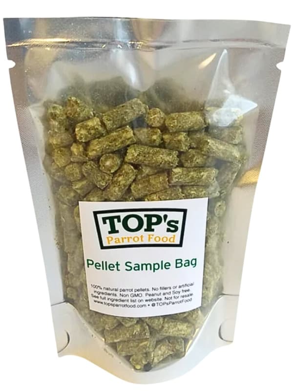 TOPin papukaijanruoka minipelletit - Topin luomuruokarakeet kaikille papukaijalajeille 57 g - NÄYTE