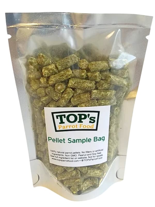 TOPin papukaijanruoka pienet pelletit - Topin luomuruokarakeet kaikille papukaijalajeille 57 g - NÄYTE