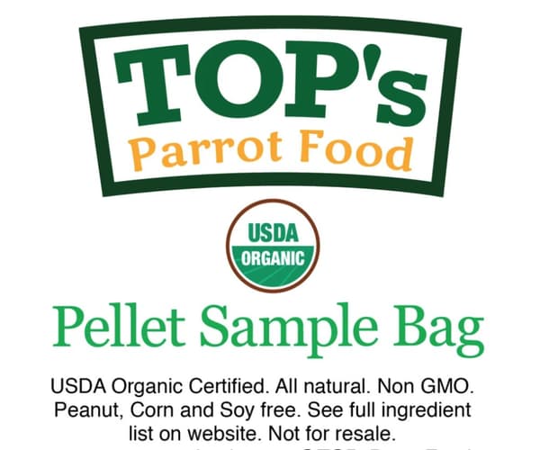 TOP's papegojfoder medium pellets - Top's ekologiska granulat för alla papegojearter 57g - PROV