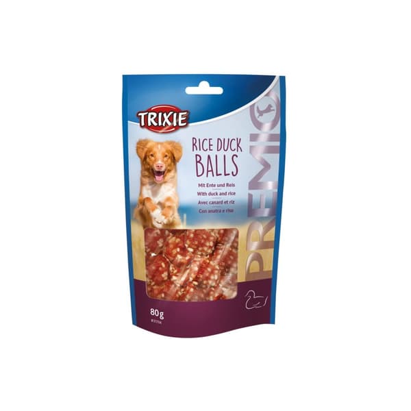 Hundgodis - Anka och risbollar PREMIO, 80 g