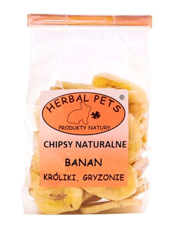 Natural Chips - Banaani: Herkullinen ja ravitseva herkku kaneille ja jyrsijöille 75 g