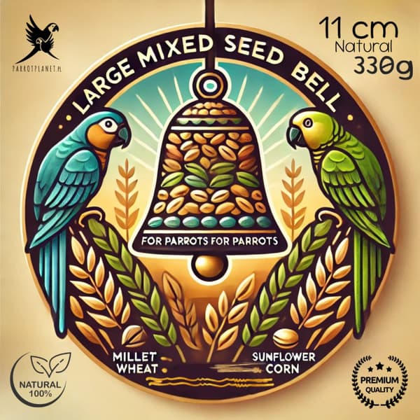 Parrot Planet - Parrot Bell WALNUT - JÄTTIPÄHKINÄ - herkku kaikille isommille papukaijoille 330 g