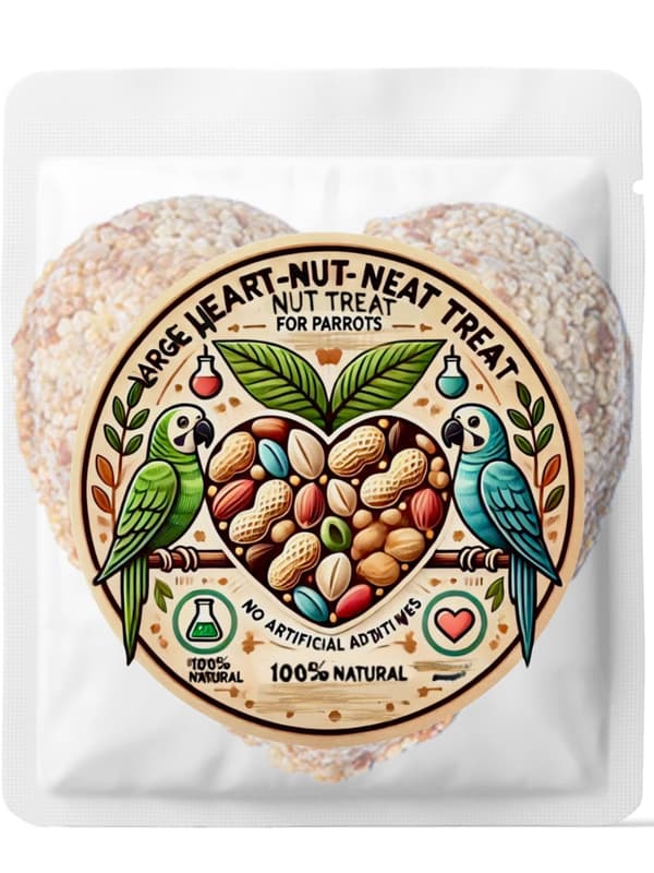 Parrot Planet - Papukaijan sydän - PÄHKINÄ - JÄTTIPÄHKINÄ - herkku kaikille papukaijoille 245 g