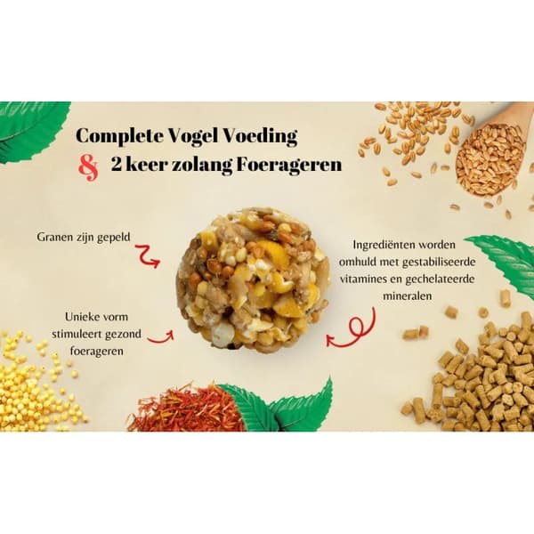 Lafeber Nutri-Berries El Paso Nymfeparakit - Korn med kugleformede granuler til små og mellemstore papegøjer 284 g