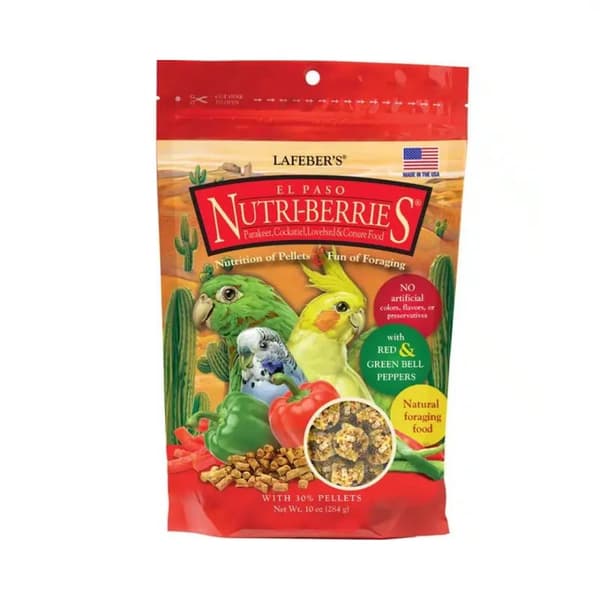 Lafeber Nutri-Berries El Paso Nymfeparakit - Korn med kugleformede granuler til små og mellemstore papegøjer 284 g
