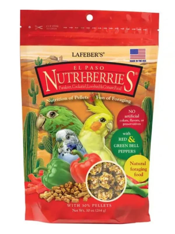 Lafeber Nutri-Berries El Paso Nymfeparakit - Korn med kugleformede granuler til små og mellemstore papegøjer 284 g