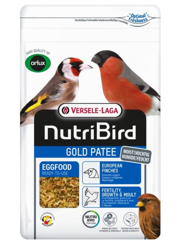 Versele Laga NutriBird Gold Patee Europeiska finkar 1kg - Äggfoder för tropiska fåglar