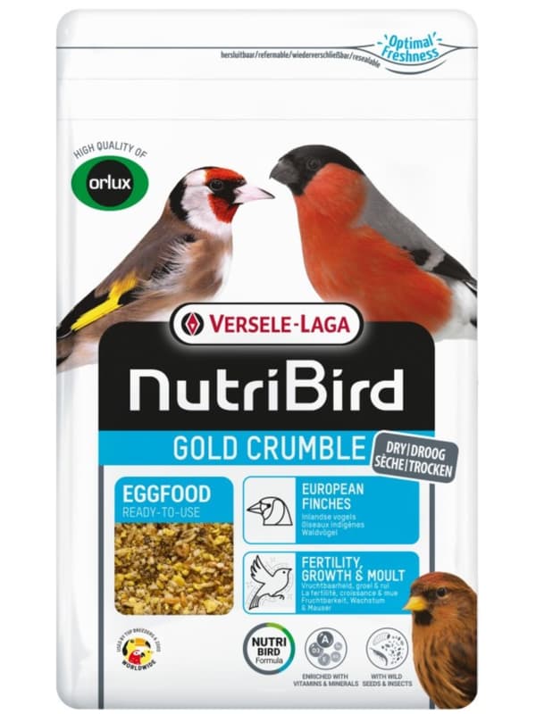 Versele Laga NutriBird Gold Crumble europeiska finkar 800g - Torrt äggfoder för europeiska finkar