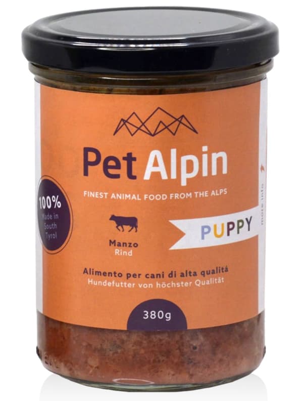Pet Alpin Puppy Rind - Gluteeniton penturuoka naudanlihalla ja luonnollisilla ainesosilla