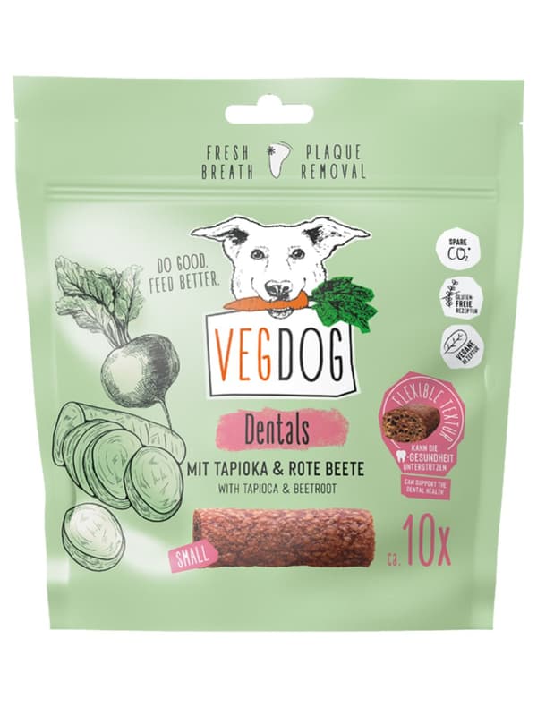 VEGDOG Dentals - Kasvisruokakoiran herkkupalat suuhygieniaan - 120 g