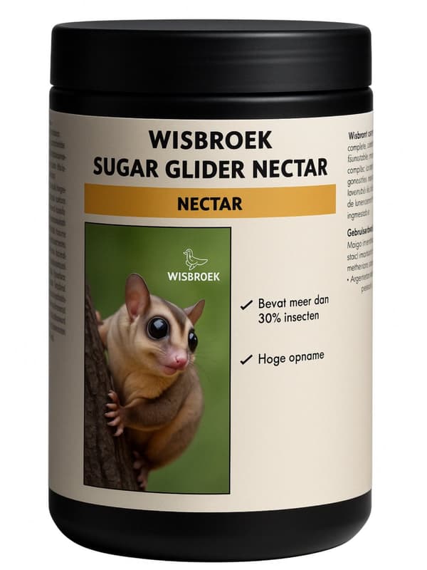 Wisbroek Sugar Glider Nectar - helfoder för sockerglidare, 3 kg förpackning