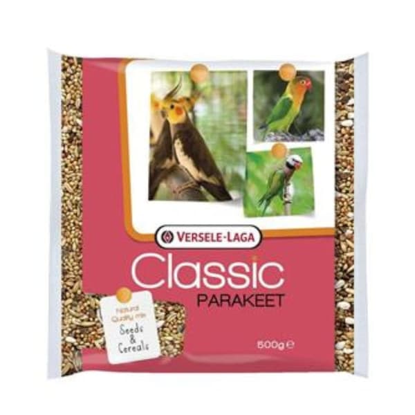 Versele Laga Parakeet Classic 500g - foder för medelstora papegojor - nymfparakiter, turturduvor