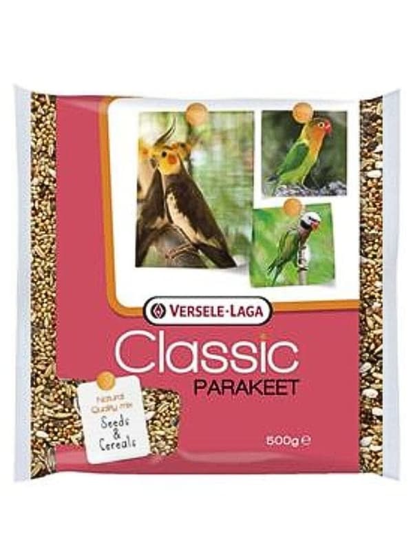 Versele Laga Parakeet Classic 500g - foder för medelstora papegojor - nymfparakiter, turturduvor