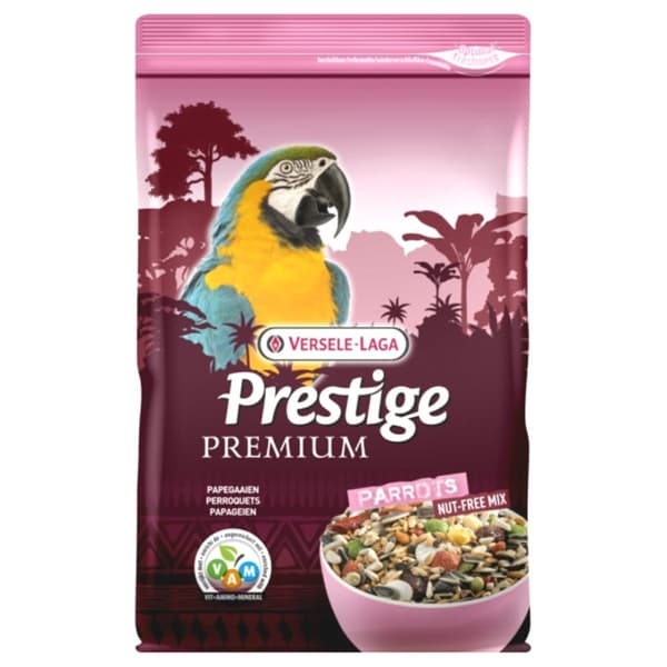 Versele Laga Parrots Premium 2kg utan nötter - foder för stora papegojor: aror, amazonkakaduor och andra