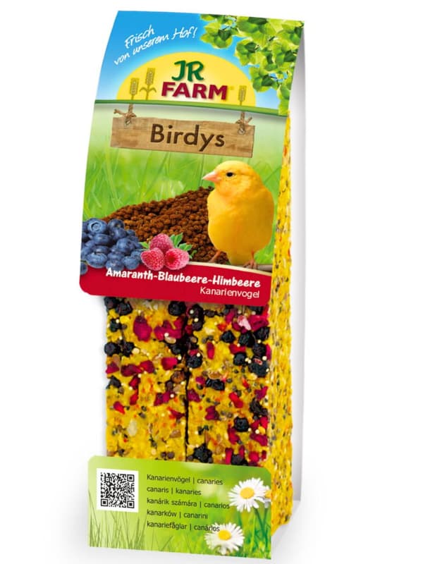 JR FARM Amaranth Sticks - Blåbär - Hallon för kanariefåglar 130g