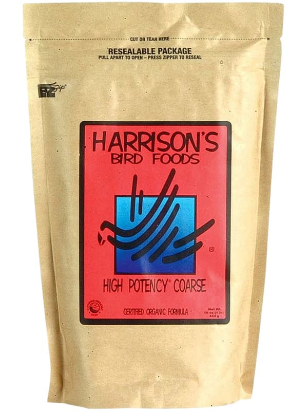 Harrison's High Potency Coarse-Complete Organic Papegojfoder - Granulat för medelstora och stora papegojor 15 % fett 450 g