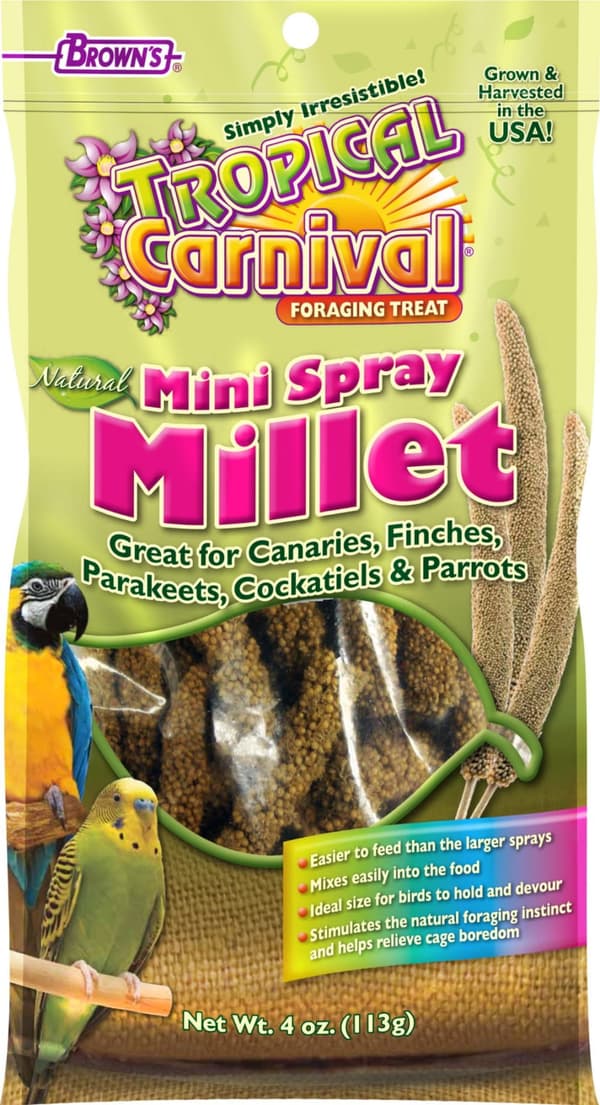 Tropical Carnival Natural Mini Spray Millet - Hirssi kaikille papukaijoille 113 g
