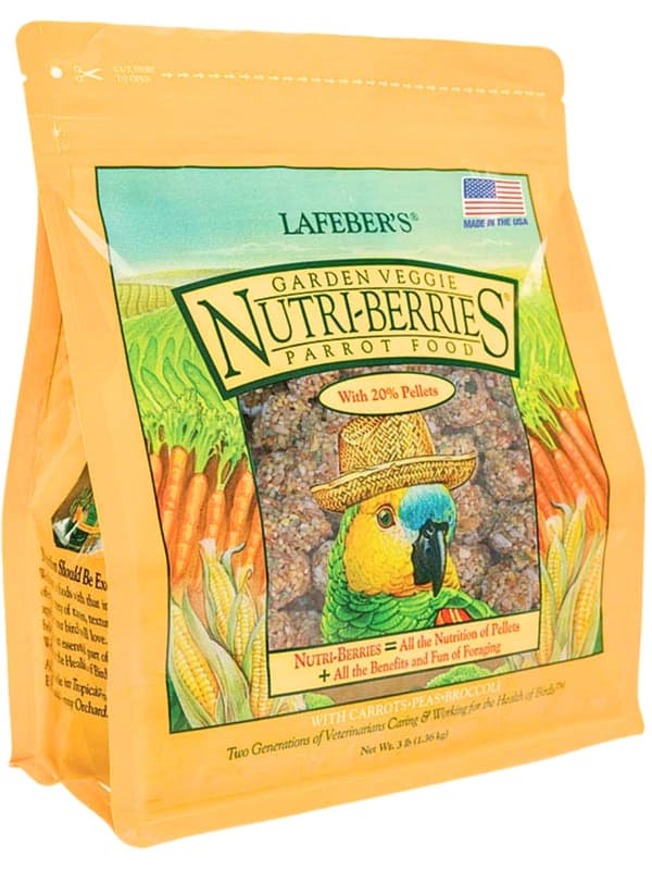 Lafeber NutriBerries Garden Veggie - Foder med grönsaker i bollform för medelstora och stora papegojor 1,36 kg