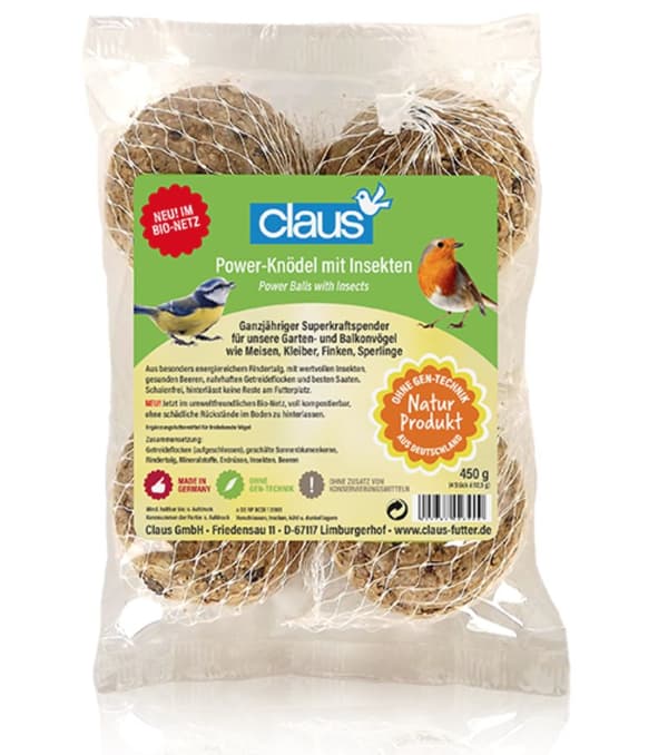 Claus - Rasvapallot HYÖNTEISILLÄ LUOMUNETIKKO 450g