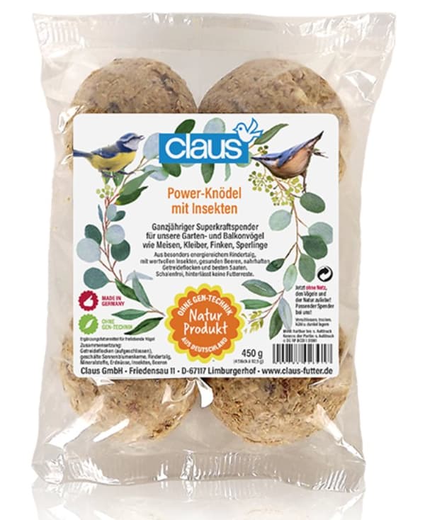 Claus - Fettbollar med INSEKTER utan nät 450g