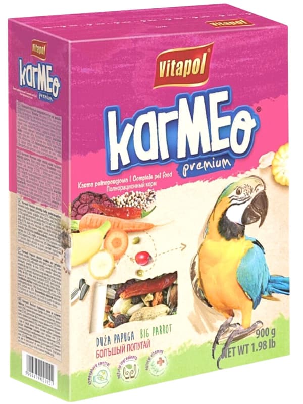 Vitapol Karmeo - Helfoder för papegojor 900 g