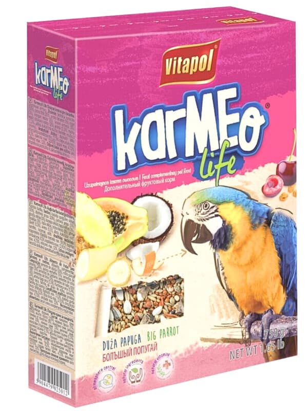 Vitapol Karmeo Life - Fruktfoder för papegojor 750g