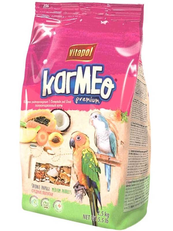 Vitapol Karmeo Premium - foder för medelstora papegojor 2,5 kg