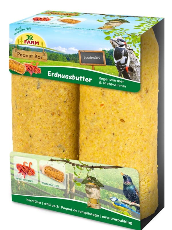 JR FARM Peanut Bar - peanut bar med regnorme og melorme 2 stk. 700 g
