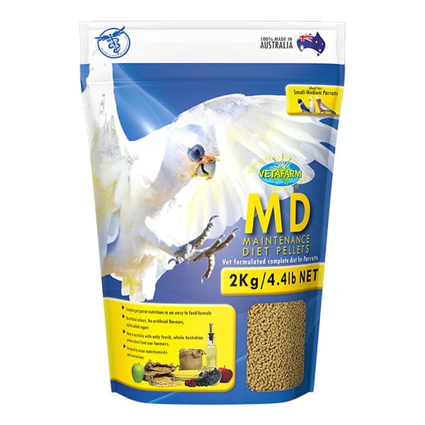 VETAFARM- Ylläpitoruoka - Ympärivuotiset rakeet kaikille papukaijoille 2 kg