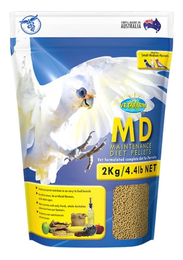 VETAFARM- Ylläpitoruoka - Ympärivuotiset rakeet kaikille papukaijoille 2 kg