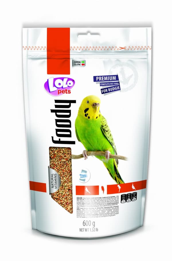 LoLo Pets FOODY Premium 600 g foder för undulater