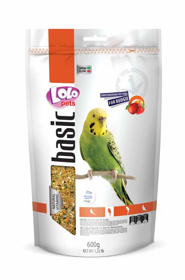 LoLo Pets BASIC FRUIT 600 g FRUKTfoder för undulater
