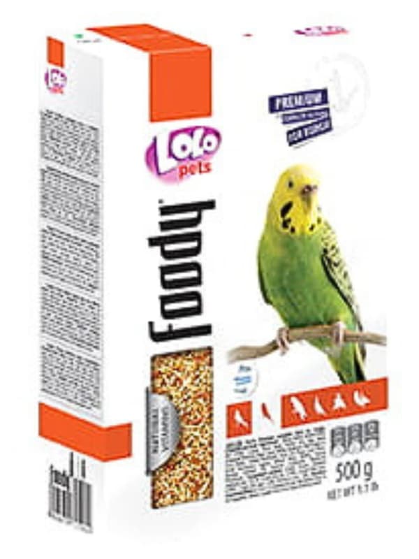 LoLo Pets FOODY Premium 500 g foder för undulater i kartong