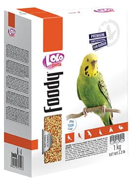 LoLo Pets FOODY Premium 1 kg foder til undulater i æske