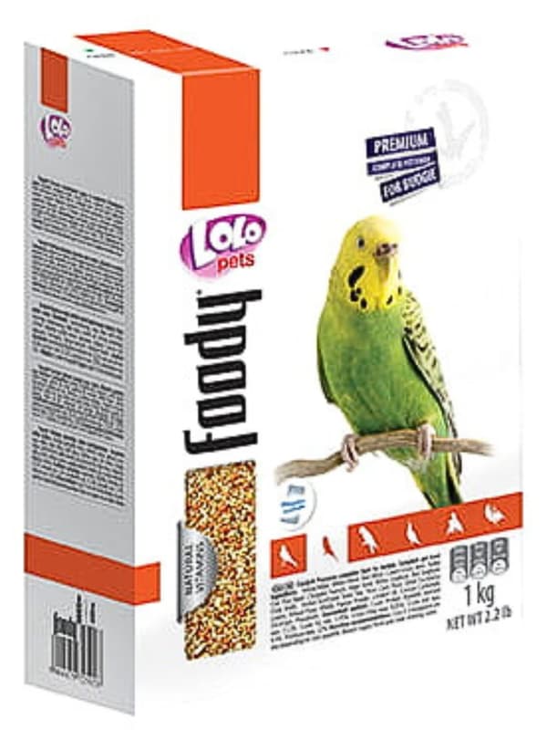 LoLo Pets FOODY Premium 1 kg foder til undulater i æske